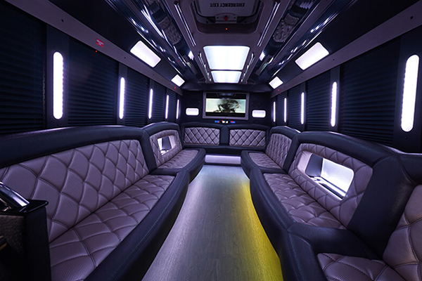 Party bus for a corporate event