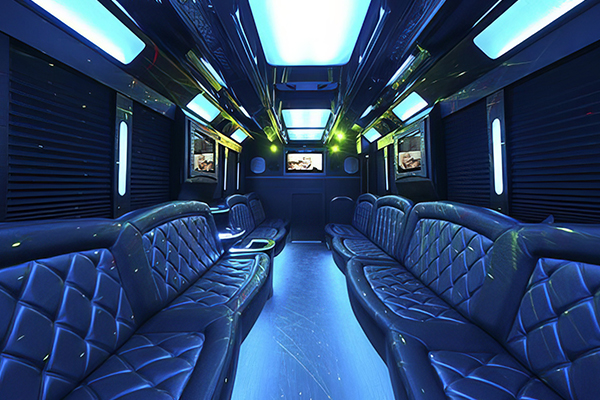 party bus rental with DVD player