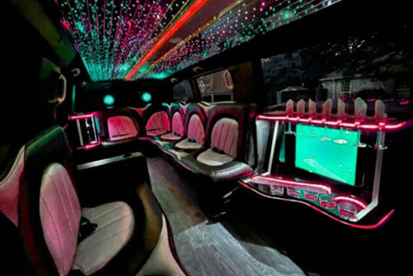 leather seating on the limo