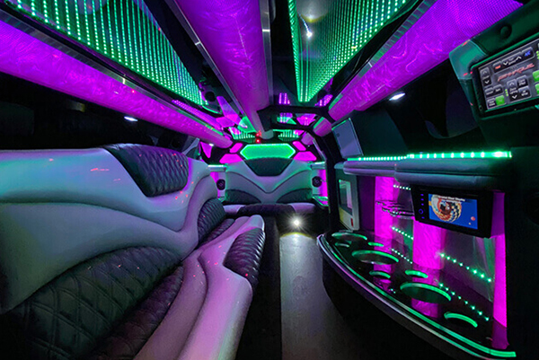 inside a range rover limo