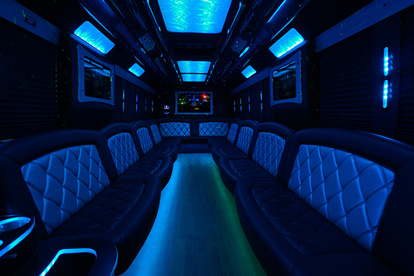 amenities on the party bus