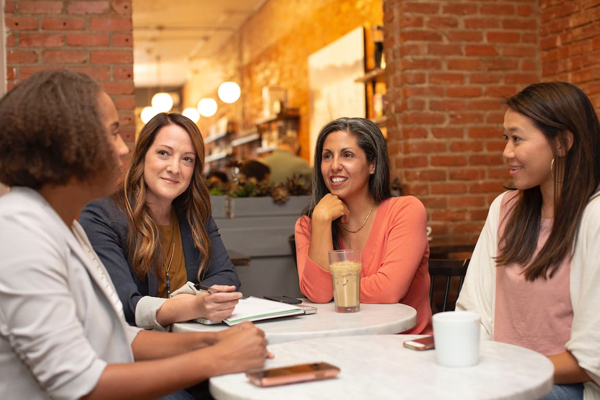 women planning a party