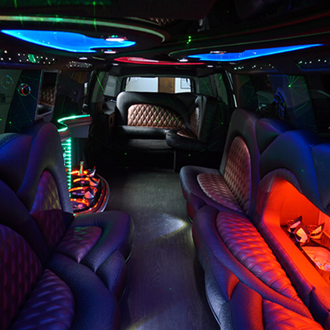 leather seats on limo